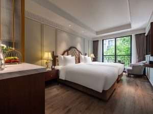 Image of Colonial Premium Twin Street View Room in the GRAND HOTEL Du LUC Hanoi, Vietnam