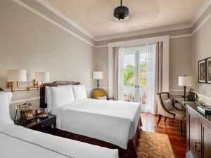 Raffles Grand Hotel - state room pool view twin